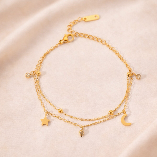 Stella Moon Charm Bracelet