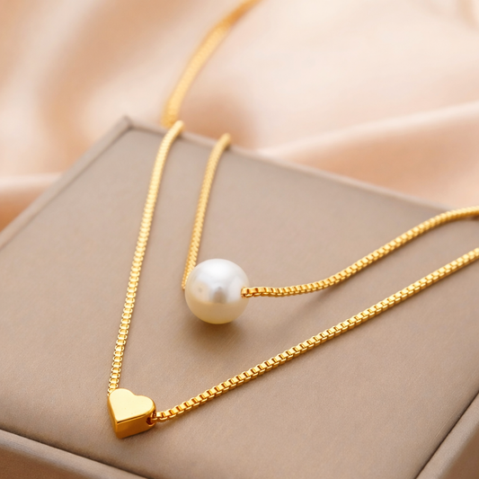 Luna Heart Layered Necklace