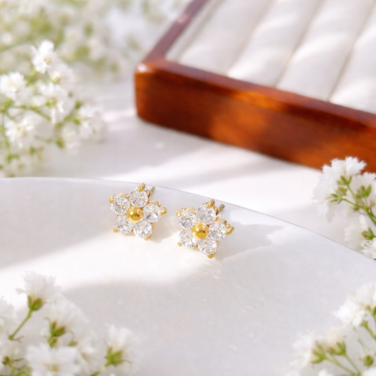 Golden Bloom Stud Earrings